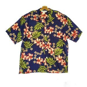 Vintage 100% Silk Pineapple Moon Hawaiian Button Up Mint condition!  Y2K…